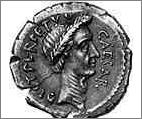 Монета с изображением Юлия Цезаря